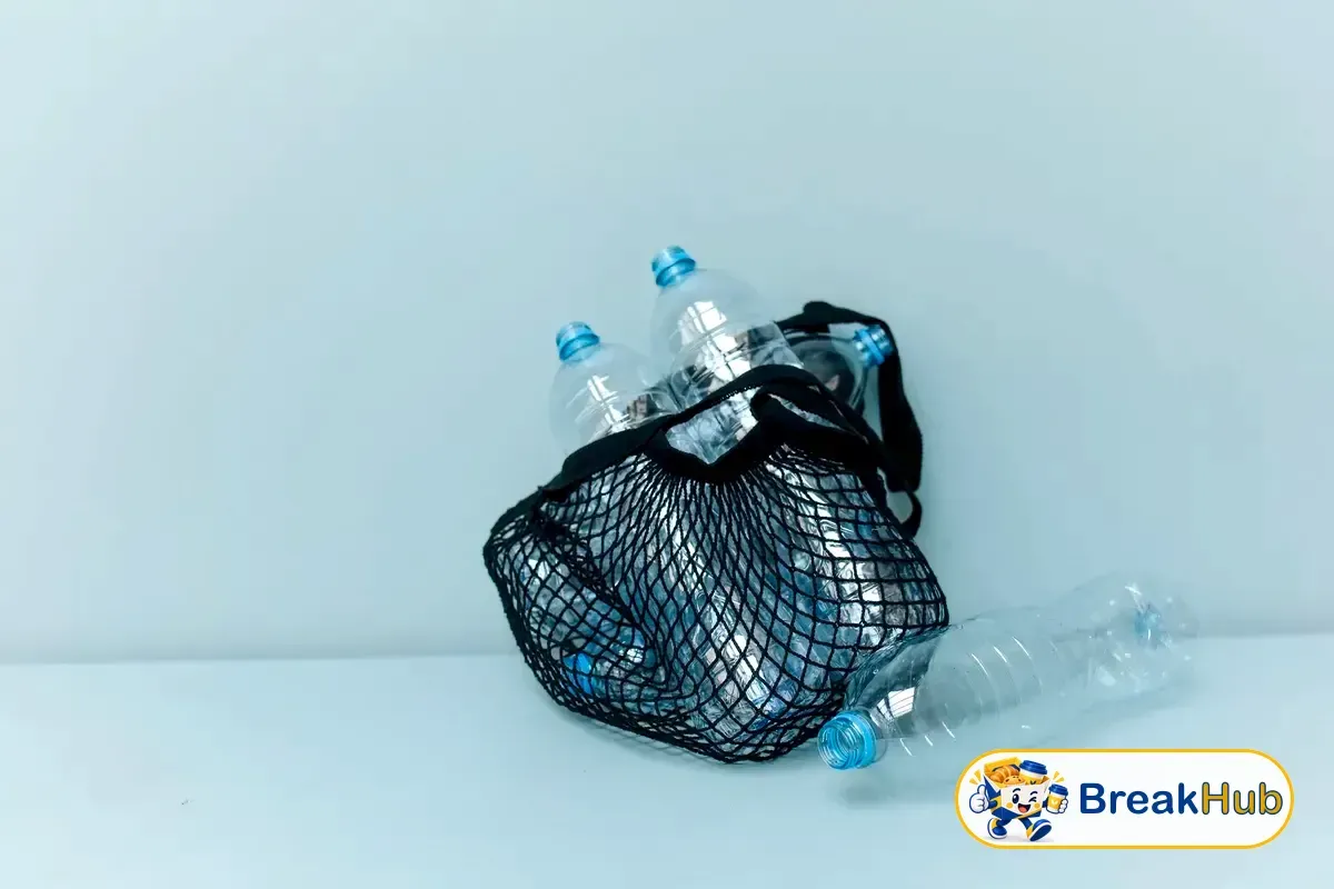 A cooler bag and bottles of drinking water (illustration)