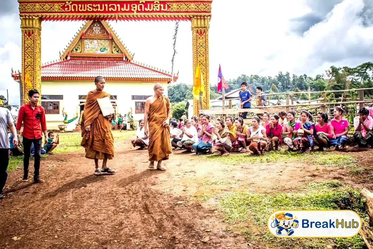 ศาลาวัดที่จัดพิธีทางพุทธศาสนา (ภาพประกอบ)